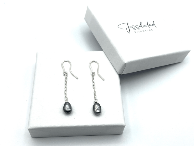 Bloucles d’oreilles keishi de Tahiti