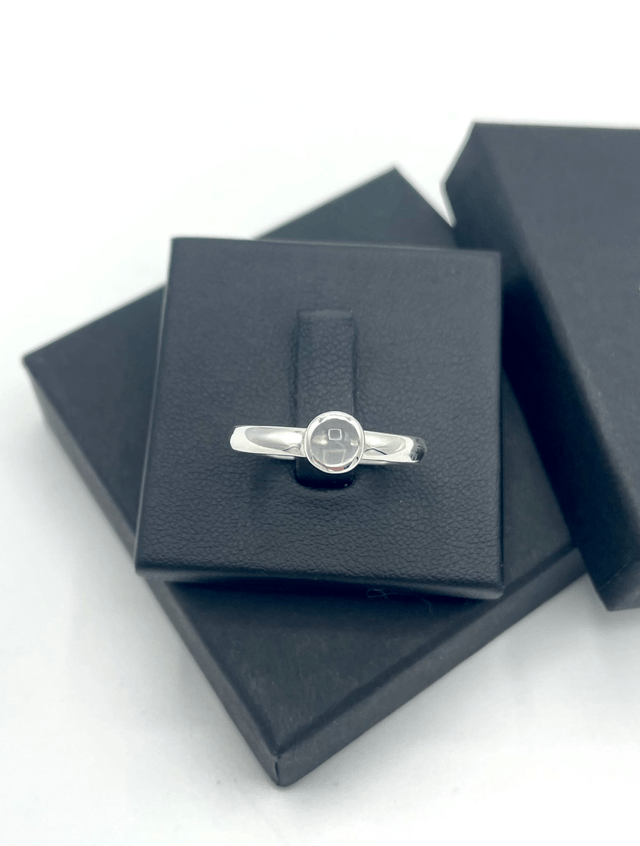 Bague classique quartz rose