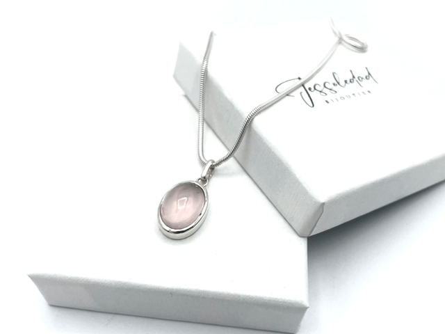 Pendentif quartz rose