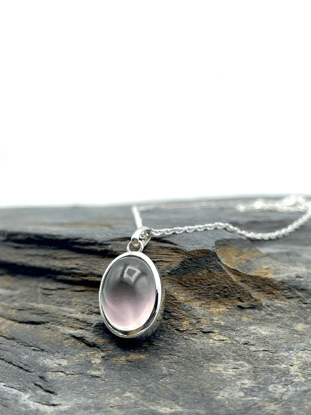 Pendentif quartz rose